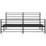 Estructura de cama cabecero y estribo metal negro 200x200 cm de vidaXL, Camas y somieres - Ref: Foro24-352344, Precio: 127,72...