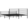 Estructura de cama cabecero y estribo metal negro 200x200 cm de vidaXL, Camas y somieres - Ref: Foro24-352344, Precio: 127,72...