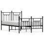 Black metal headboard and footboard bed frame 120x200 cm by vidaXL, Beds and slatted bases - Ref: Foro24-353553, Price: 130,6...