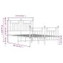 Black metal headboard and footboard bed frame 120x200 cm by vidaXL, Beds and slatted bases - Ref: Foro24-353553, Price: 130,6...