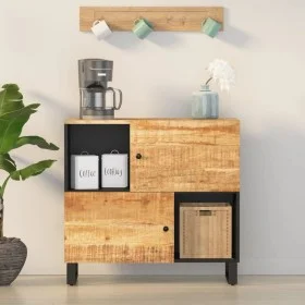 Sideboard with 2 doors solid mango wood 80x33x75 cm by vidaXL, Sideboards - Ref: Foro24-352921, Price: 150,94 €, Discount: %