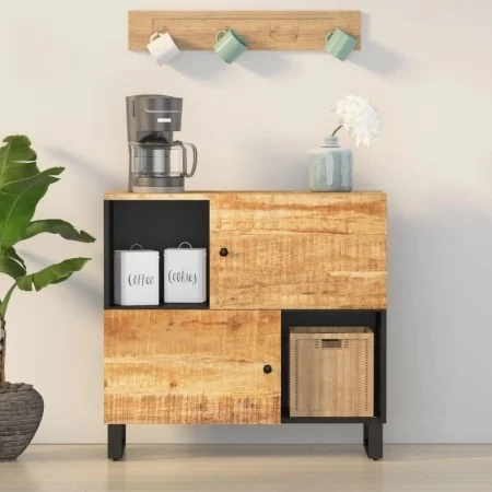 Sideboard with 2 doors solid mango wood 80x33x75 cm by vidaXL, Sideboards - Ref: Foro24-352921, Price: 150,94 €, Discount: %