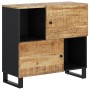 Aparador con 2 puertas madera maciza de mango 80x33x75 cm de vidaXL, Aparadores - Ref: Foro24-352921, Precio: 154,21 €