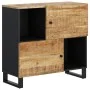 Sideboard with 2 doors solid mango wood 80x33x75 cm by vidaXL, Sideboards - Ref: Foro24-352921, Price: 150,94 €, Discount: %