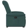 Sillón reclinable elevable tela verde oscuro