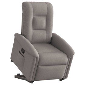 Sillón reclinable elevable tela gris taupe Sillón reclinable elevable tela gris taupe