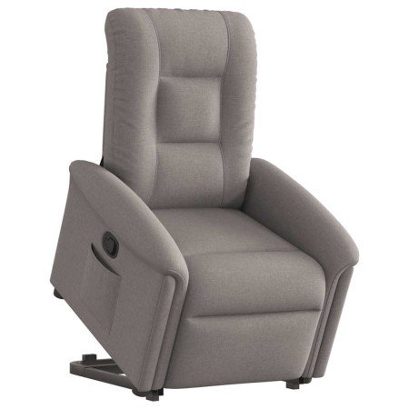 Sillón reclinable elevable tela gris taupe en Sillones | Comprar online en Foro24