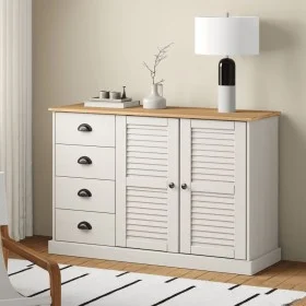 VIGO sideboard with drawers solid white pine wood 113x40x75cm by vidaXL, Sideboards - Ref: Foro24-353188, Price: 212,02 €, Di...