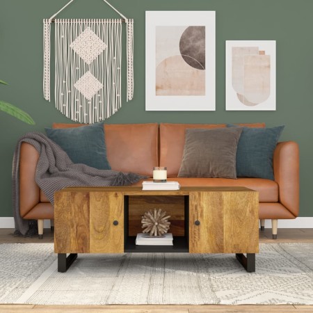Solid mango wood and plywood coffee table 100x54x40 cm by vidaXL, Coffee table - Ref: Foro24-351953, Price: 151,42 €, Discoun...