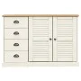 VIGO sideboard with drawers solid white pine wood 113x40x75cm by vidaXL, Sideboards - Ref: Foro24-353188, Price: 212,02 €, Di...