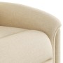 Sillón reclinable elevable de tela color crema