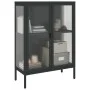 Aparador alto vidrio y acero negro 75x35x105 cm de vidaXL, Aparadores - Ref: Foro24-353003, Precio: 193,04 €, Descuento: %