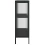 Aparador alto vidrio y acero negro 75x35x105 cm de vidaXL, Aparadores - Ref: Foro24-353003, Precio: 192,93 €, Descuento: %