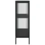 Aparador alto vidrio y acero negro 75x35x105 cm de vidaXL, Aparadores - Ref: Foro24-353003, Precio: 193,04 €, Descuento: %