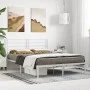 Bettgestell aus weißem Metall mit Kopfteil 140x200 cm von vidaXL, Betten und Lattenroste - Ref: Foro24-352369, Preis: 92,44 €...
