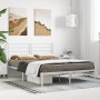 Bettgestell aus weißem Metall mit Kopfteil 140x200 cm von vidaXL, Betten und Lattenroste - Ref: Foro24-352369, Preis: 92,75 €...