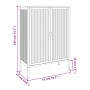 Aparador alto vidrio y acero negro 75x35x105 cm de vidaXL, Aparadores - Ref: Foro24-353003, Precio: 192,93 €, Descuento: %