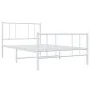 Metal bed frame with headboard and footboard white 90x190 cm by vidaXL, Beds and slatted bases - Ref: Foro24-352539, Price: 6...