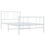 Metallbettgestell mit Kopf- und Fußteil weiß 90x190 cm von vidaXL, Betten und Lattenroste - Ref: Foro24-352539, Preis: 61,84 ...