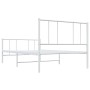 Metallbettgestell mit Kopf- und Fußteil weiß 90x190 cm von vidaXL, Betten und Lattenroste - Ref: Foro24-352539, Preis: 61,84 ...