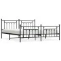 Estructura de cama cabecero y estribo metal negro 193x203cm de vidaXL, Camas y somieres - Ref: Foro24-353561, Precio: 123,98 ...