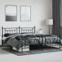 Estructura de cama cabecero y estribo metal negro 193x203cm de vidaXL, Camas y somieres - Ref: Foro24-353561, Precio: 123,98 ...