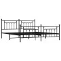 Estructura de cama cabecero y estribo metal negro 193x203cm de vidaXL, Camas y somieres - Ref: Foro24-353561, Precio: 123,98 ...