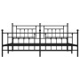 Black metal headboard and footboard bed frame 193x203cm by vidaXL, Beds and slatted bases - Ref: Foro24-353561, Price: 125,68...