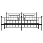 Estructura de cama cabecero y estribo metal negro 193x203cm de vidaXL, Camas y somieres - Ref: Foro24-353561, Precio: 123,98 ...