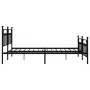 Estructura de cama cabecero y estribo metal negro 193x203cm de vidaXL, Camas y somieres - Ref: Foro24-353561, Precio: 123,98 ...