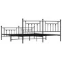 Estructura de cama cabecero y estribo metal negro 193x203cm de vidaXL, Camas y somieres - Ref: Foro24-353561, Precio: 123,98 ...