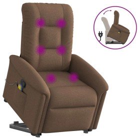 Silla de masaje reclinable de pie de tela marrón en Sillones | Comprar online en Foro24