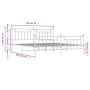 Black metal headboard and footboard bed frame 193x203cm by vidaXL, Beds and slatted bases - Ref: Foro24-353561, Price: 125,68...
