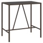 Garden table and high stools 5 pieces and brown PE rattan cushions by vidaXL, Garden sets - Ref: Foro24-3200655, Price: 410,4...