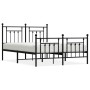Estructura de cama cabecero y estribo metal negro 140x200 cm de vidaXL, Camas y somieres - Ref: Foro24-353556, Precio: 127,85...