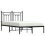 Bettgestell mit schwarzem Metallkopfteil 120x200 cm von vidaXL, Betten und Lattenroste - Ref: Foro24-353535, Preis: 110,56 €,...