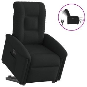 Sillón eléctrico reclinable elevable de tela negro Sillón eléctrico reclinable elevable de tela negro