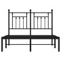 Bettgestell mit schwarzem Metallkopfteil 120x200 cm von vidaXL, Betten und Lattenroste - Ref: Foro24-353535, Preis: 110,56 €,...