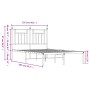 Bettgestell mit schwarzem Metallkopfteil 120x200 cm von vidaXL, Betten und Lattenroste - Ref: Foro24-353535, Preis: 110,56 €,...