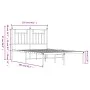 Estructura de cama con cabecero metal negro 120x200 cm de vidaXL, Camas y somieres - Ref: Foro24-353535, Precio: 108,82 €, De...