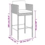 Gartentisch und Hochhocker 5 Stück und braune PE-Rattankissen von vidaXL, Gartensets - Ref: Foro24-3200655, Preis: 408,50 €, ...