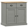 Sideboard with drawers VIGO solid pine wood gray 78x40x75 cm by vidaXL, Sideboards - Ref: Foro24-353204, Price: 199,49 €, Dis...