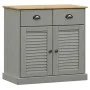 Sideboard with drawers VIGO solid pine wood gray 78x40x75 cm by vidaXL, Sideboards - Ref: Foro24-353204, Price: 187,39 €, Dis...