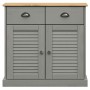 Sideboard with drawers VIGO solid pine wood gray 78x40x75 cm by vidaXL, Sideboards - Ref: Foro24-353204, Price: 199,49 €, Dis...