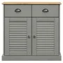 Sideboard with drawers VIGO solid pine wood gray 78x40x75 cm by vidaXL, Sideboards - Ref: Foro24-353204, Price: 187,39 €, Dis...