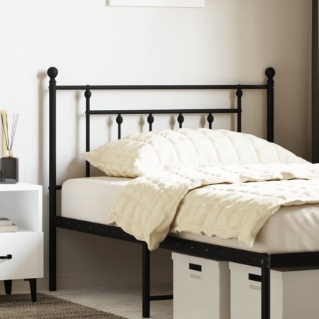 Kopfteil aus schwarzem Metall, 100 cm von vidaXL, Kopf- und Fußteile - Ref: Foro24-353566, Preis: 29,16 €, Rabatt: %