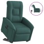 Sillón eléctrico reclinable elevable de tela verde oscuro