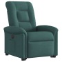Sillón eléctrico reclinable elevable de tela verde oscuro