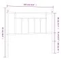 Cabecero de metal negro 100 cm de vidaXL, Cabeceros y pies de cama - Ref: Foro24-353566, Precio: 28,65 €, Descuento: %