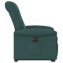 Sillón eléctrico reclinable elevable de tela verde oscuro